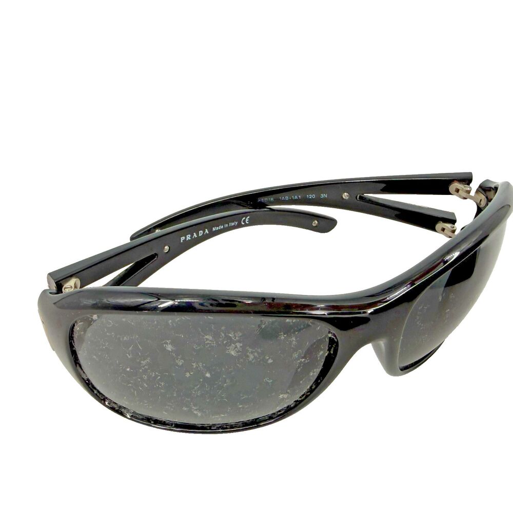 Prada Black Eyeglass Frames Sunglass SPR15L With Hard Case & Cleaning Cloth - Picture 5 of 8